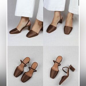 LOQ Felipa satin slingback heels (size 37)